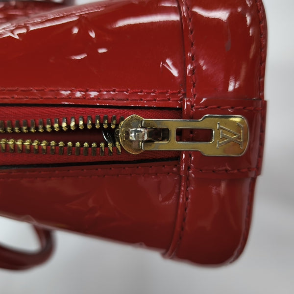 ALMA BB Monogram Patent Leather Red