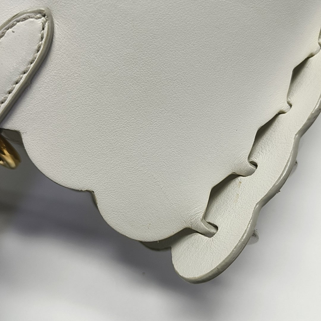 Leather Shoulder Bag White