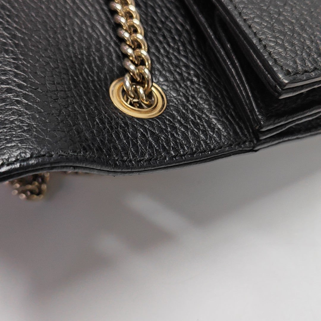 Interlocking G Small Calfskin Black