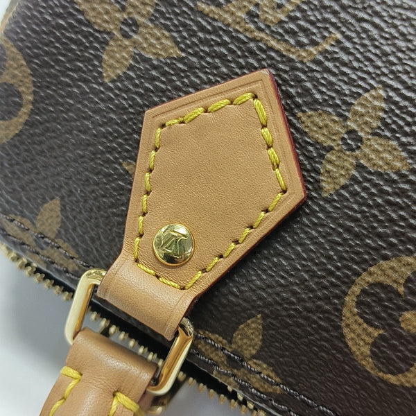 SPEEDY Nano Monogram Coated Canvas Brown