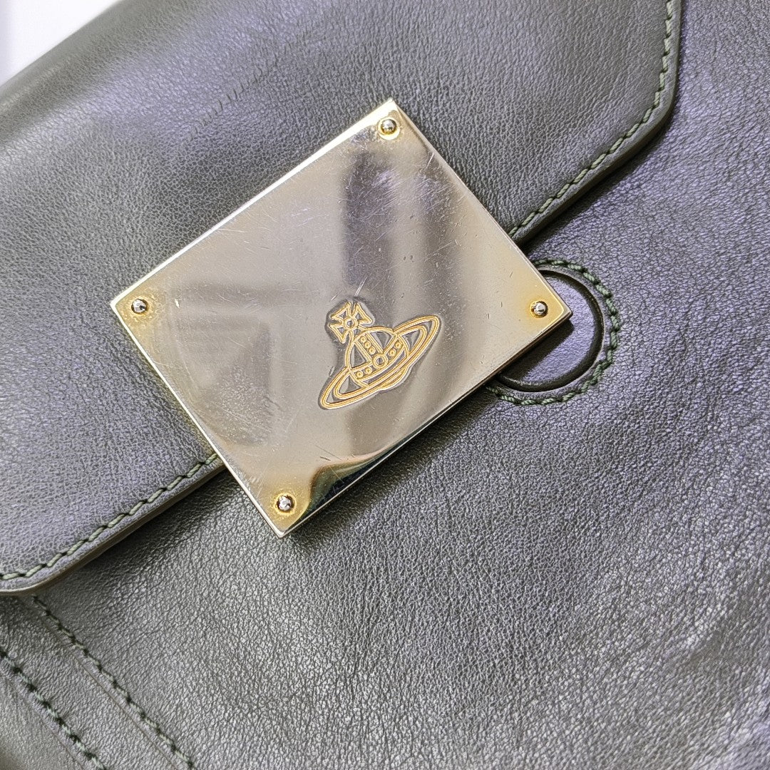 Calfskin Shoulder Bag Gray