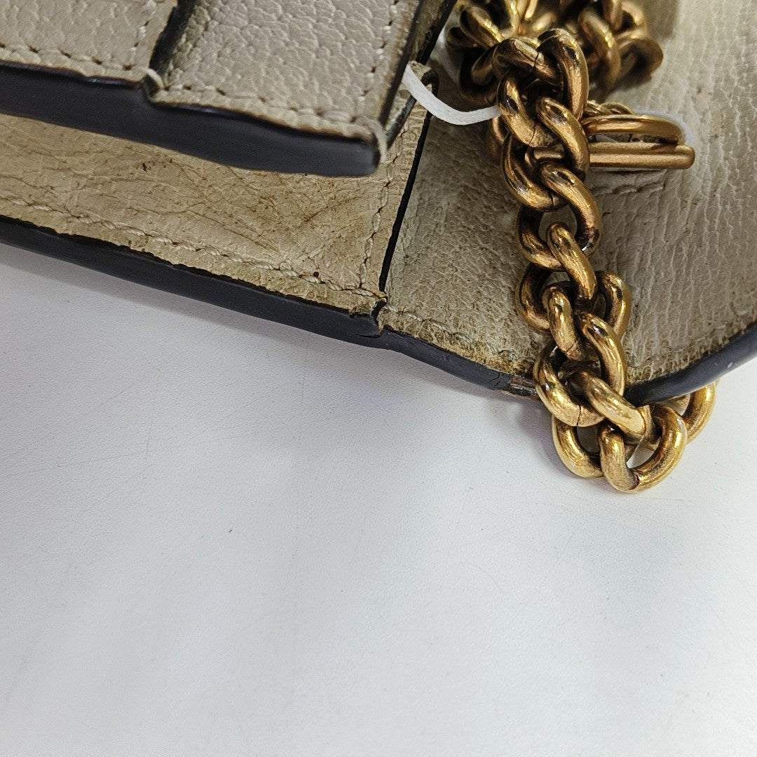 Queen Margaret Mini Monogram Coated Canvas Beige