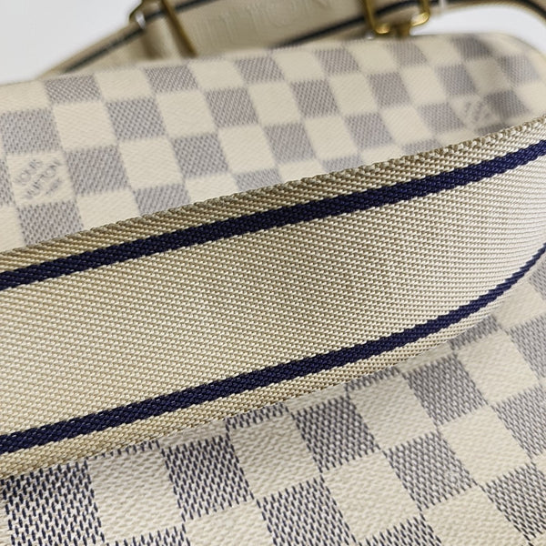 NAVIGLIO Damier Azur Coated Canvas White