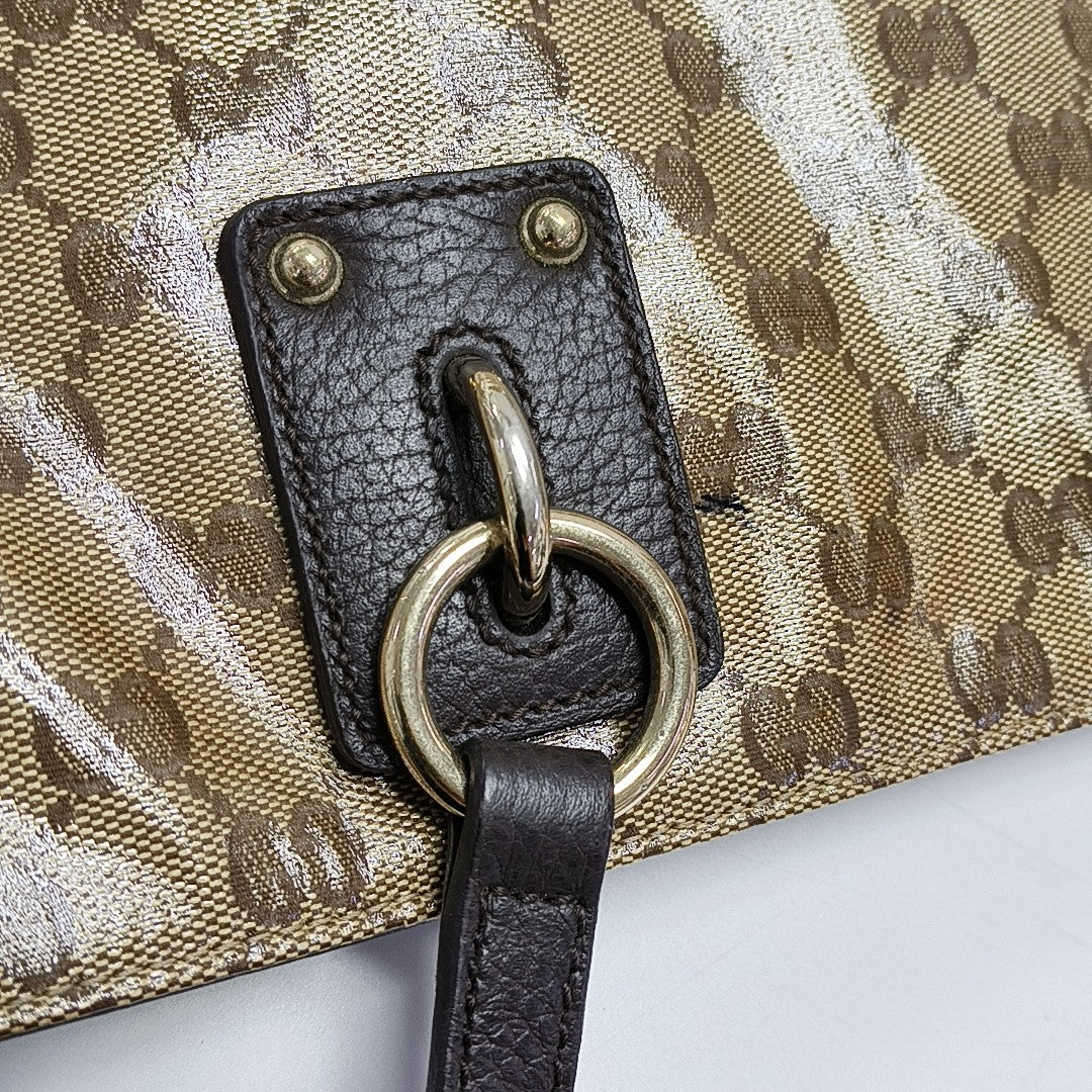 Monogram Coated Canvas Tote Bag Beige