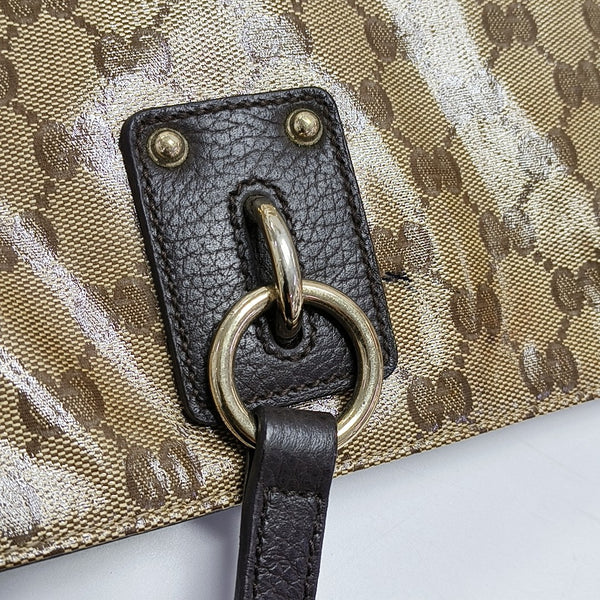 Monogram Coated Canvas Tote Bag Beige