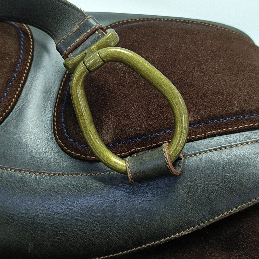 Calfskin Top Handle Bag Brown