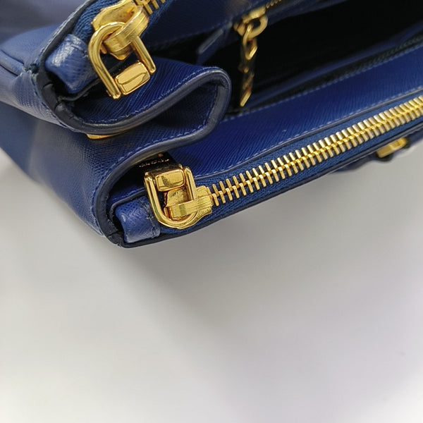 Galleria Large Saffiano Calfskin Blue