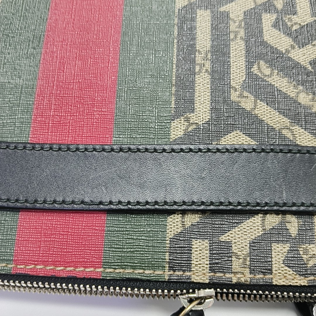 Coated Canvas Shoulder Bag Multicolor