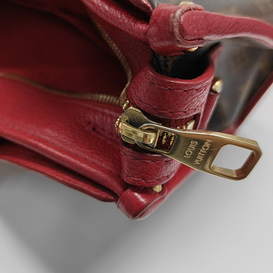POPINCOURT PM Monogram Coated Canvas Brown