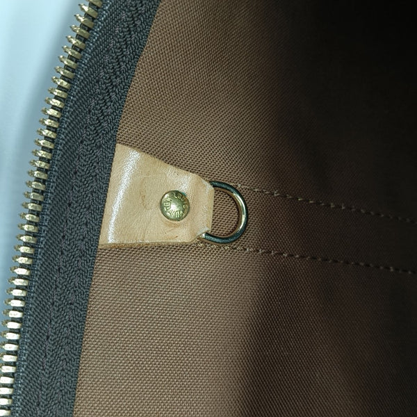 KEEPALL 45 Monogram Coated Canvas Brown