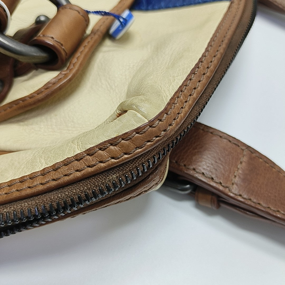 Calfskin Top Handle Bag Beige