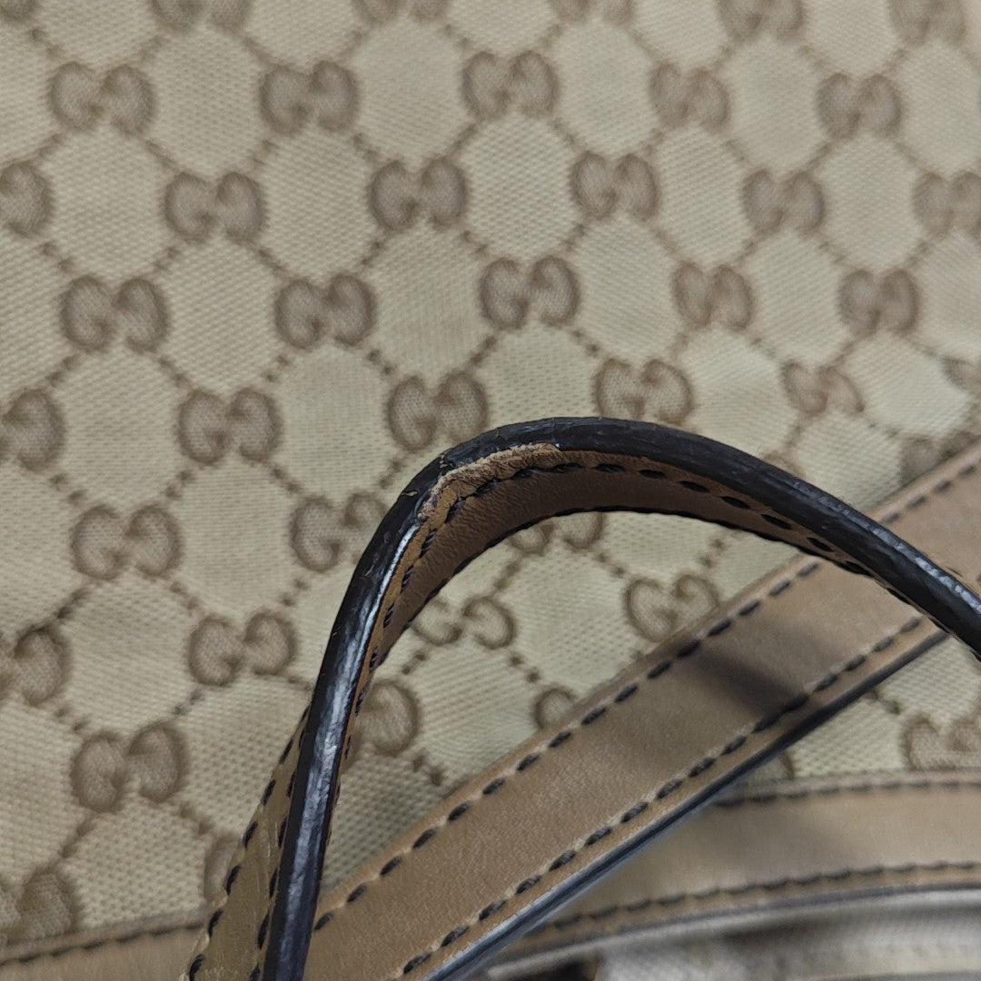 Monogram Canvas Tote Bag Medium Brown