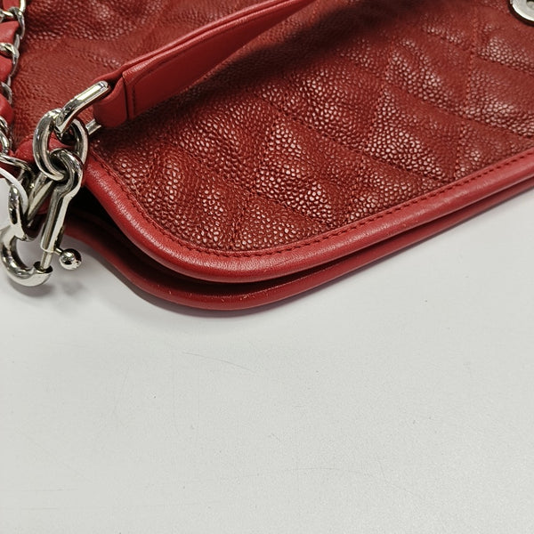 Quilted Grained Calfskin Red