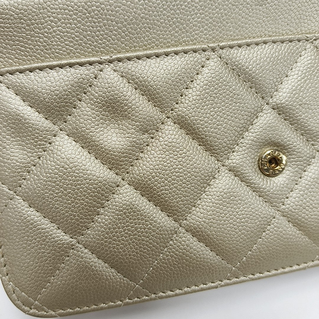 WOC Quilted Calfskin Beige