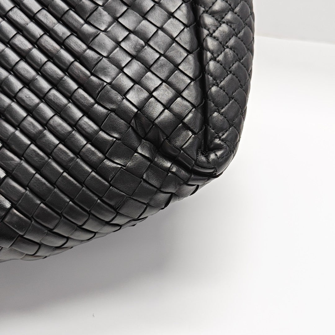 Calfskin Top Handle Bag Black