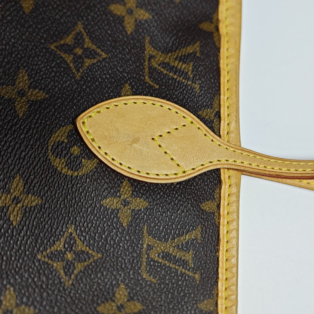 NEVERFULL MM Monogram Coated Canvas Brown