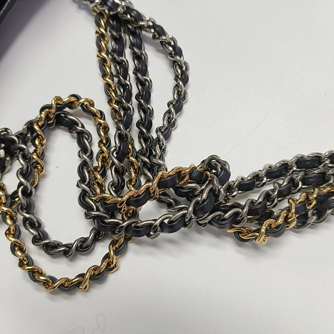 GABRIELLE Small Quilted Calfskin Metallic