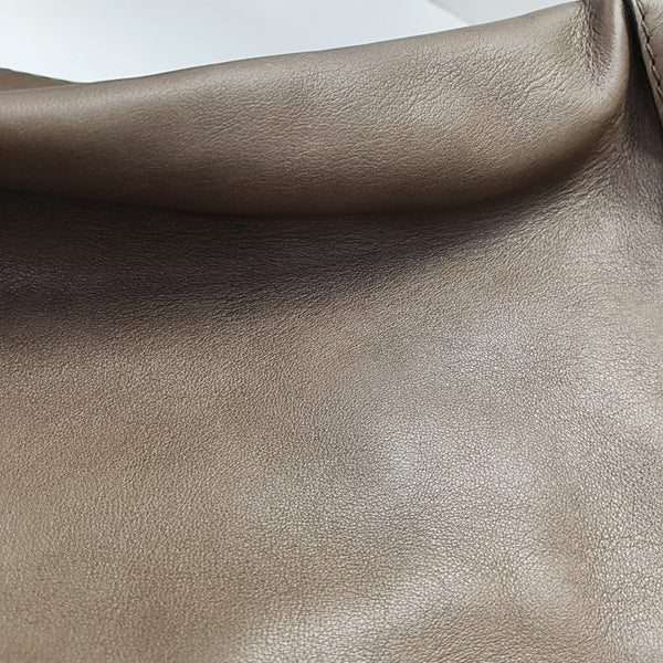 Calfskin Top Handle Bag Brown