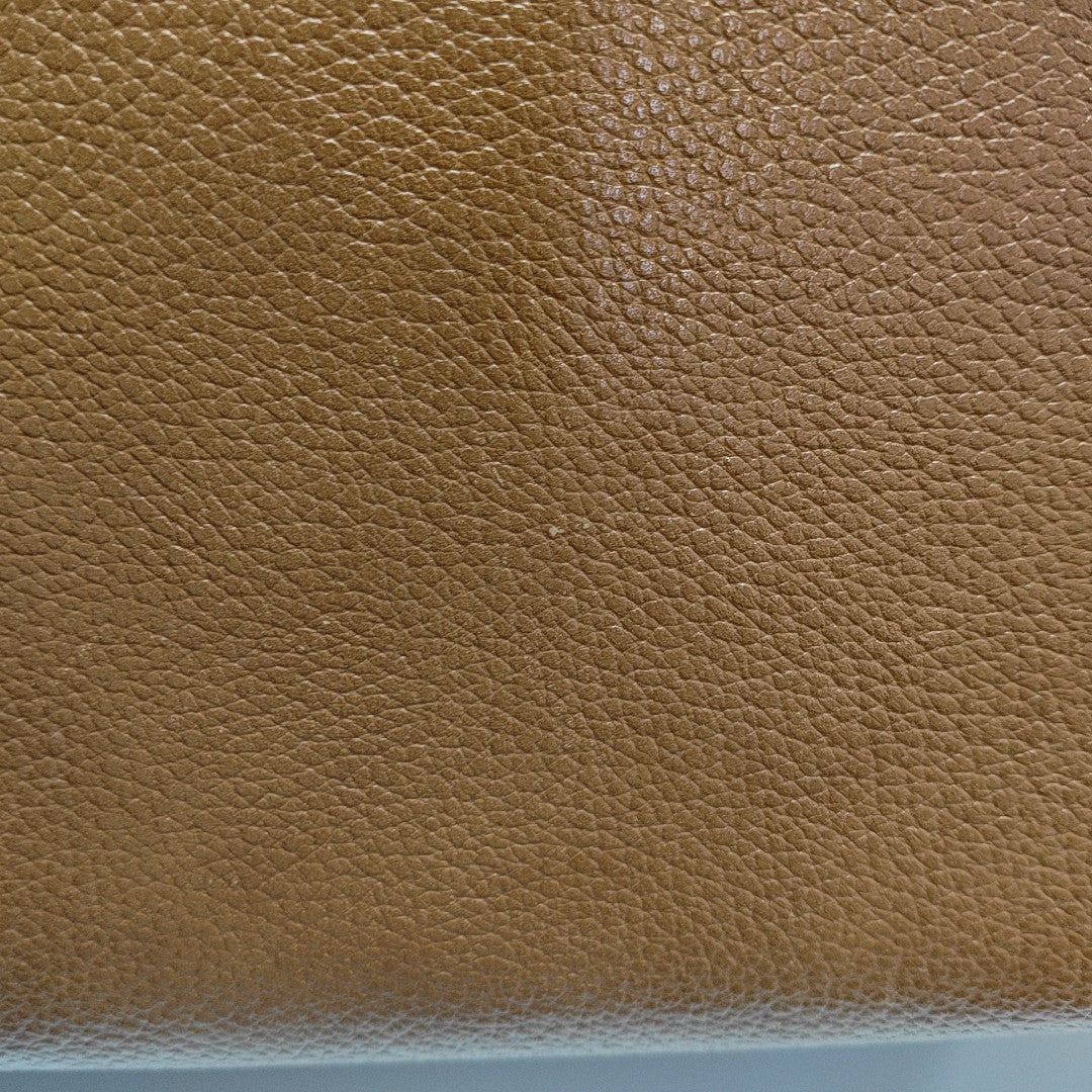 Calfskin Top Handle Bag Brown