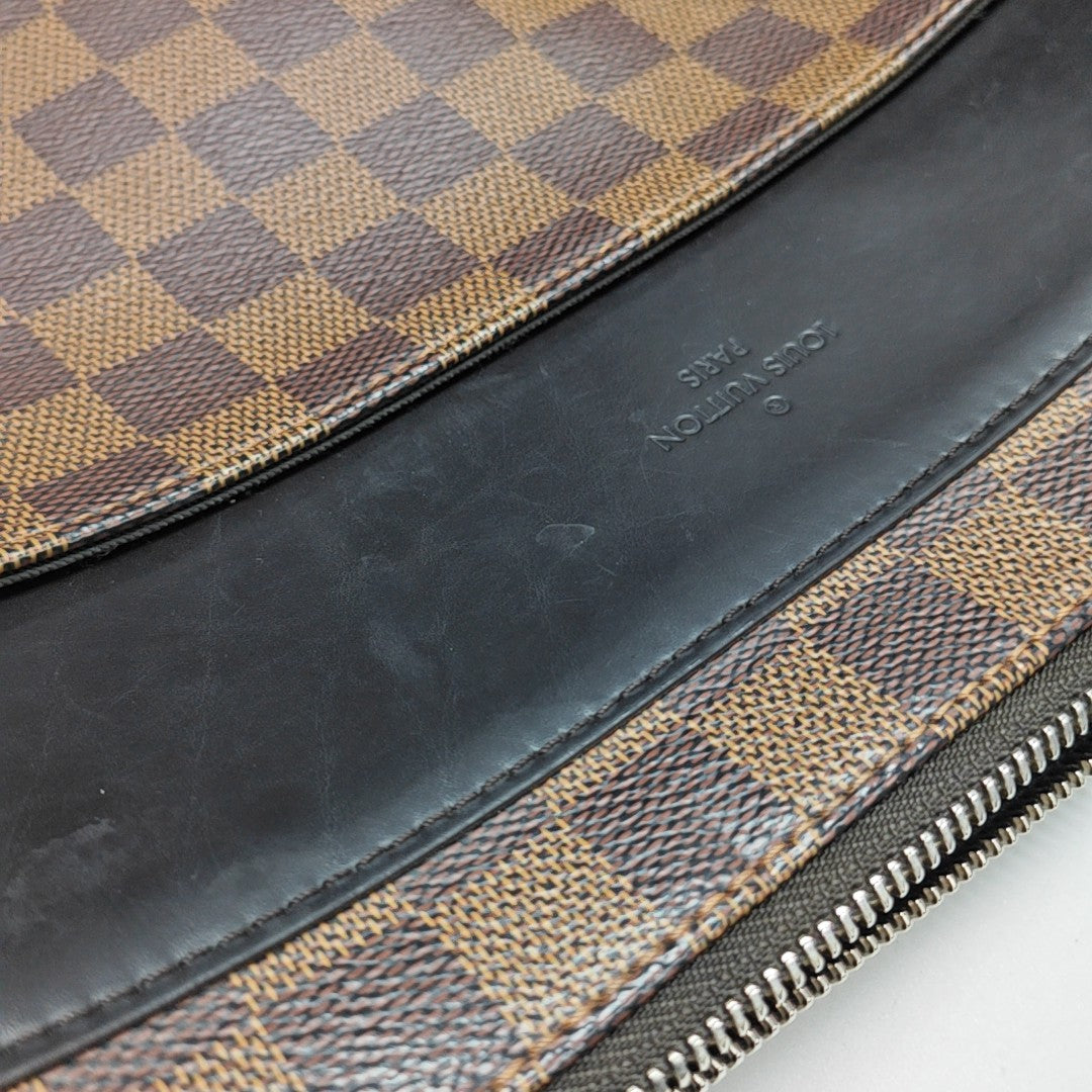 JAKE NM Damier Ebene Coated Canvas Brown