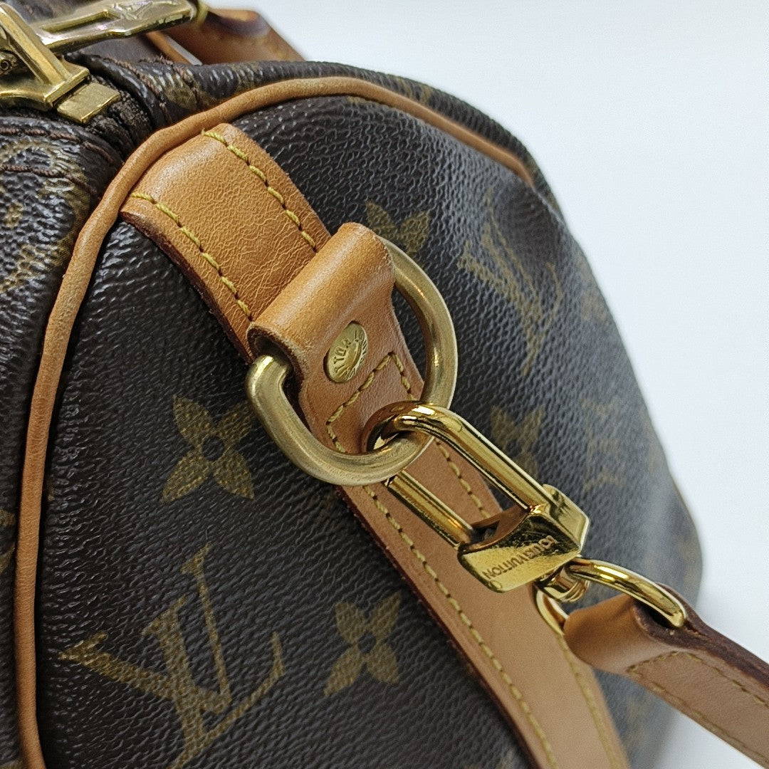 SPEEDY 25 Monogram Coated Canvas Brown