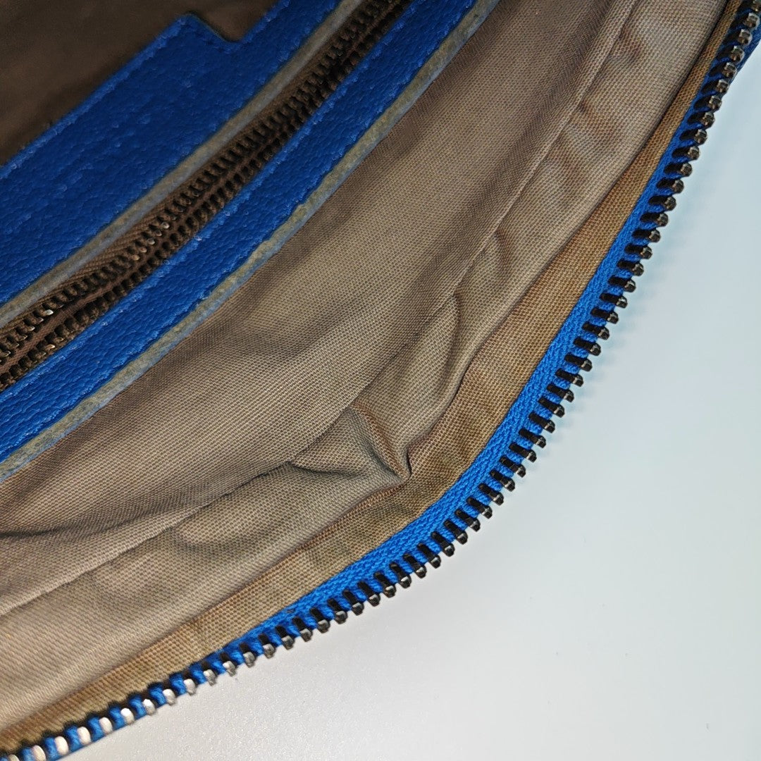 Calfskin Shoulder Bag Blue