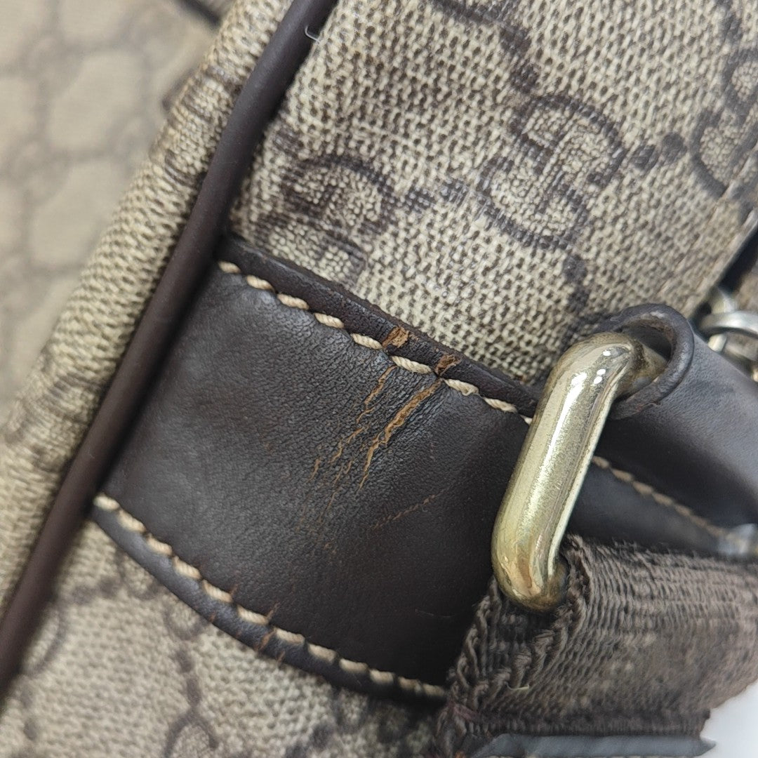 Monogram Coated Canvas Shoulder Bag Brown