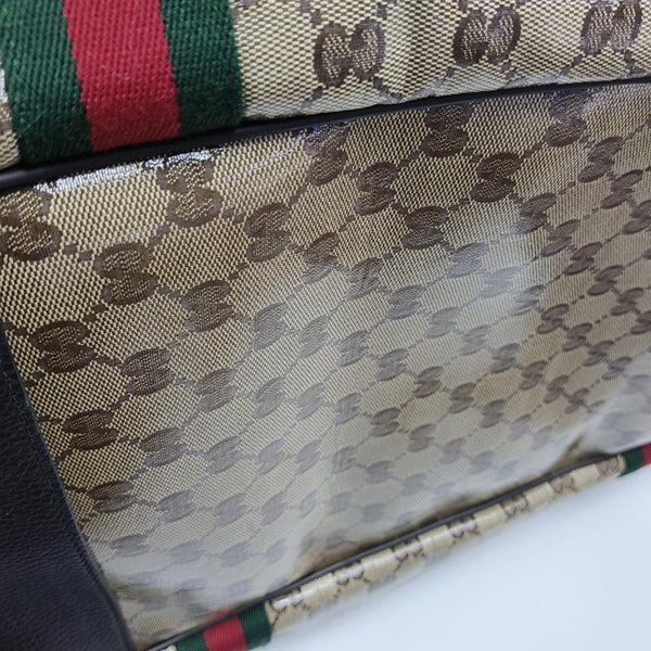 Monogram Coated Canvas Tote Bag Beige
