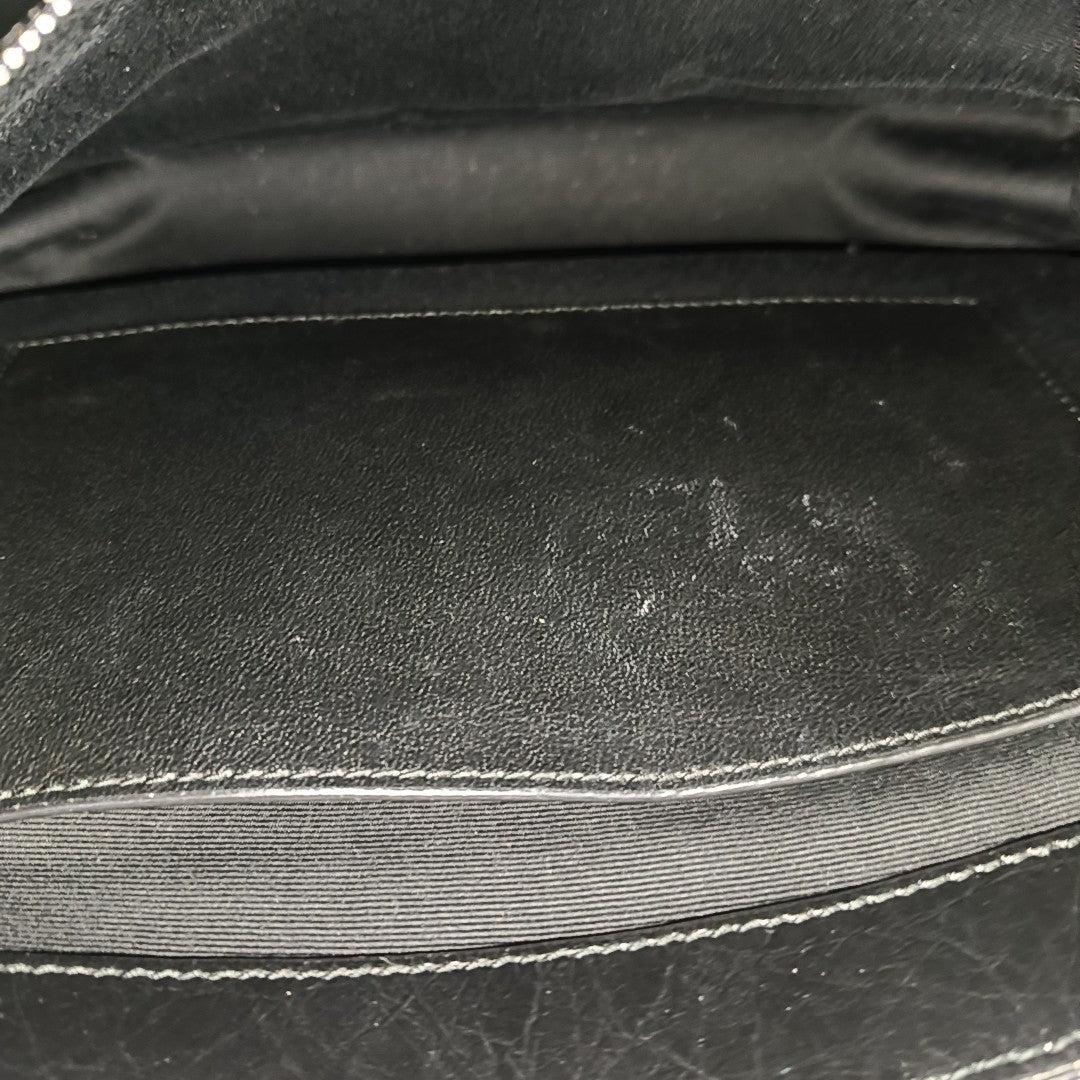 NIKI Medium Chevron Calfskin Black
