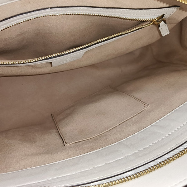 Monogram Calfskin Tote Bag White