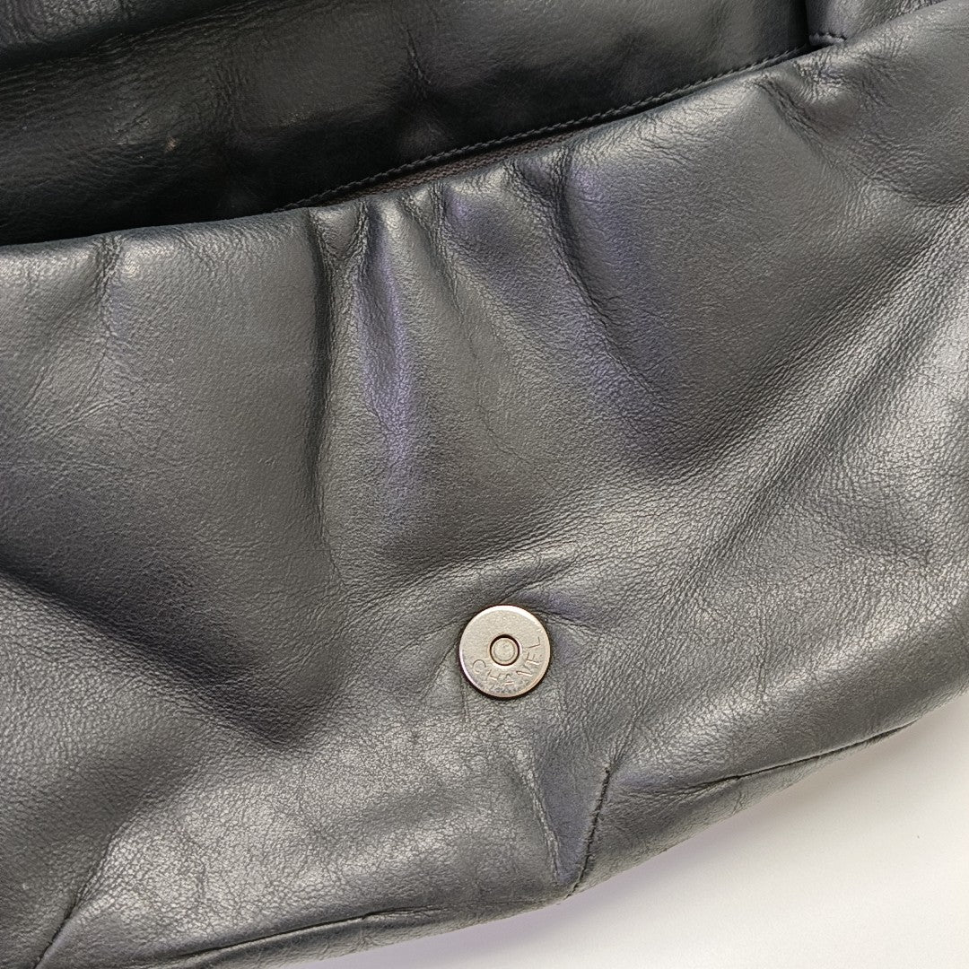 Calfskin Shoulder Bag Black