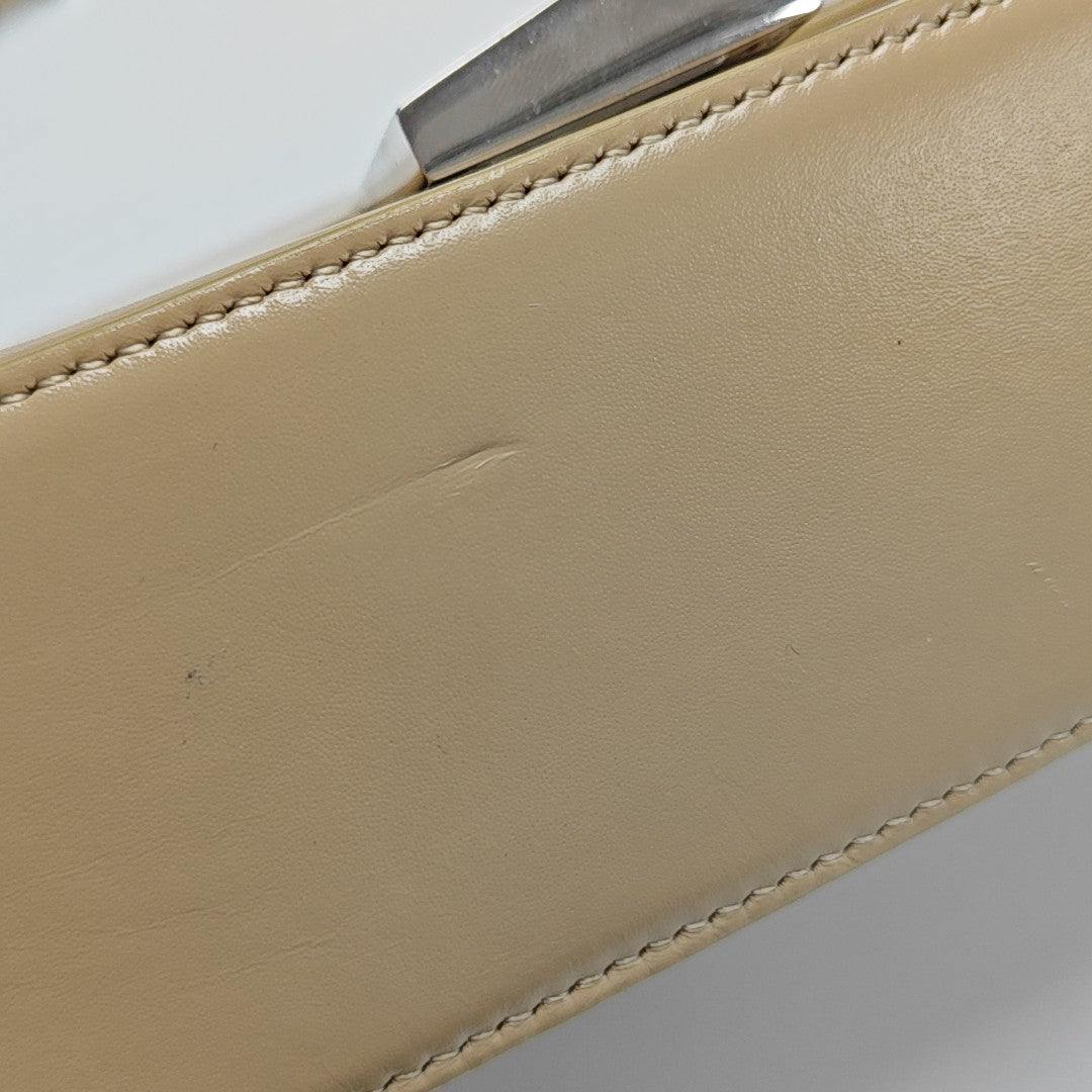 Calfskin Shoulder Bag Medium Beige