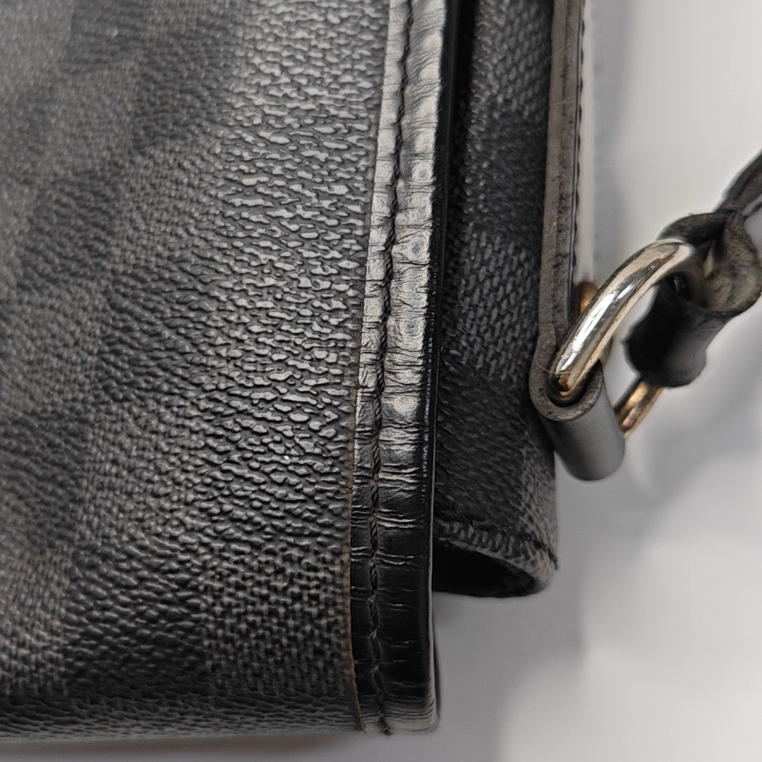 DANIEL GM Damier Graphite Coated Canvas Gray