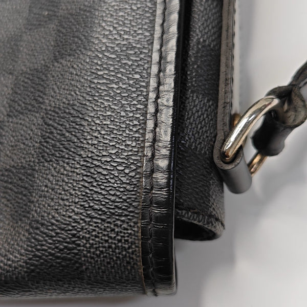 DANIEL GM Damier Graphite Coated Canvas Gray