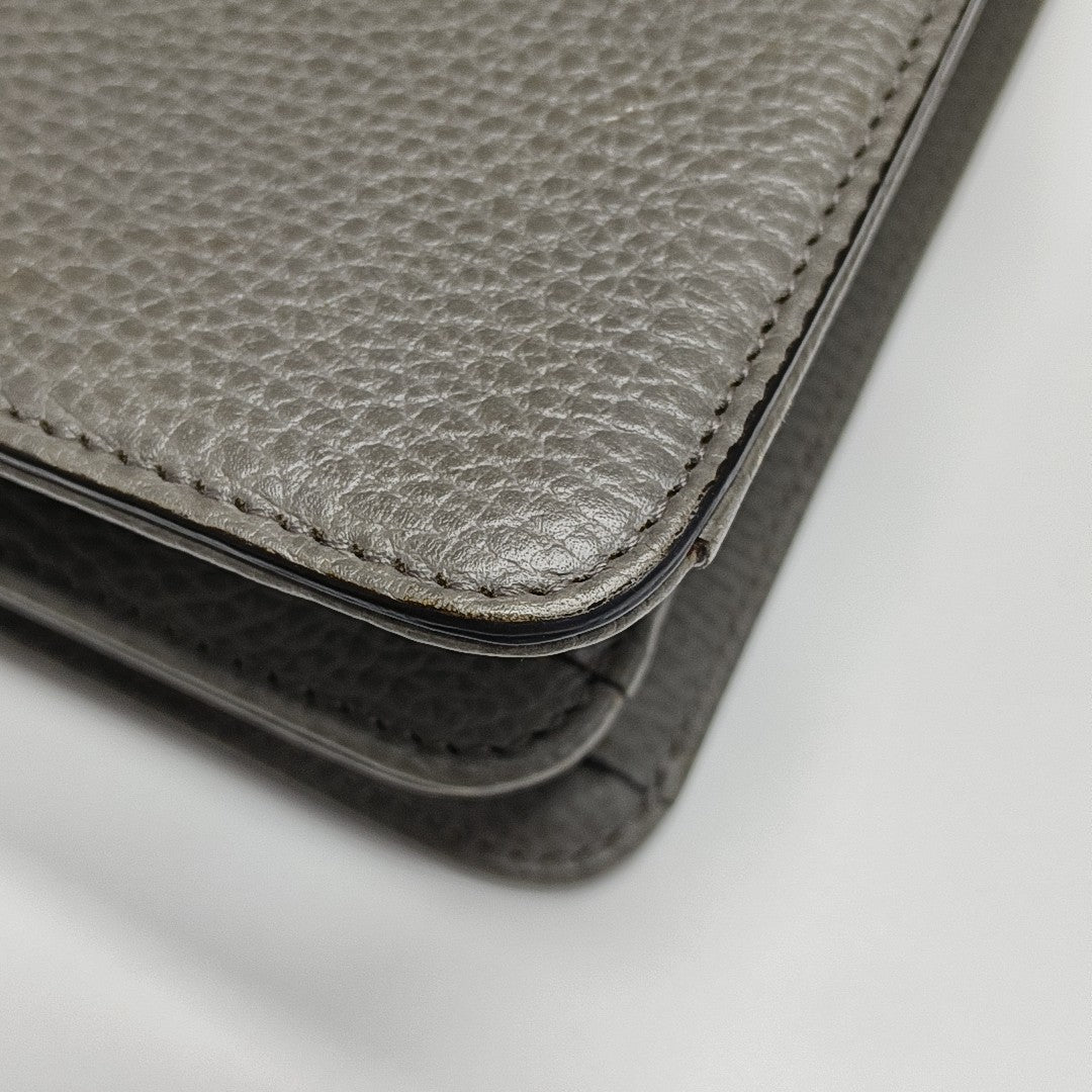 Interlocking G Small Calfskin Gray