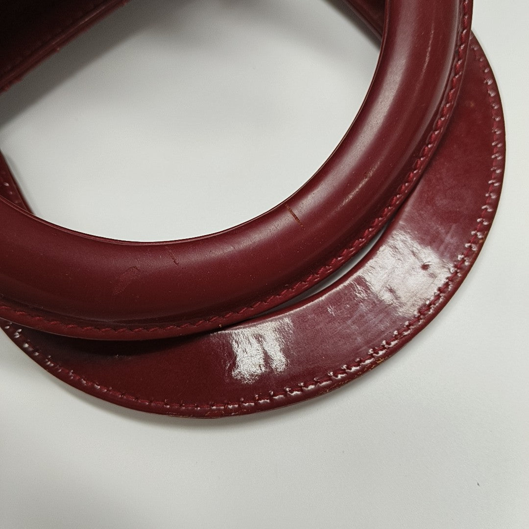 Lady Dior Medium Cannage Patent Leather Red