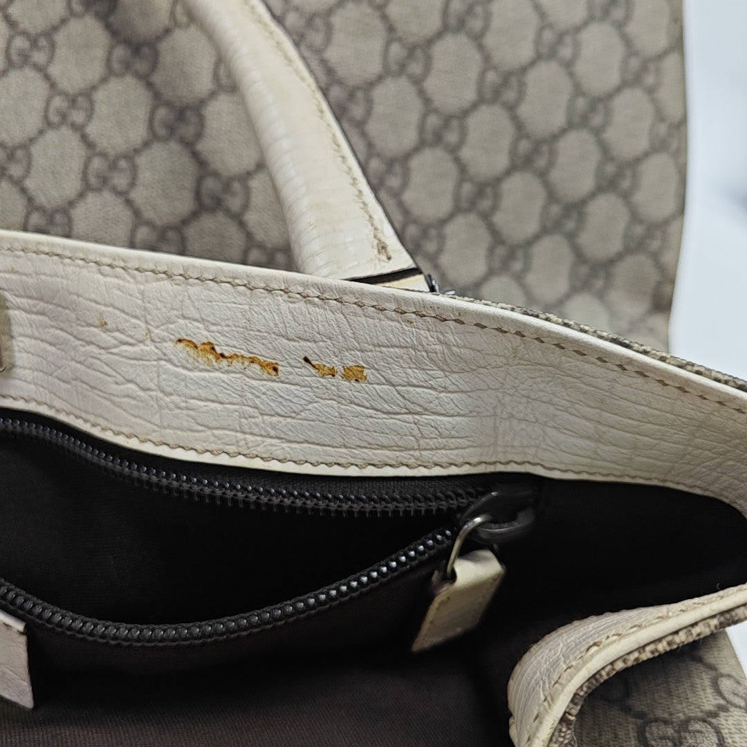 Monogram Coated Canvas Tote Bag Beige