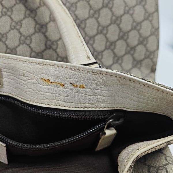Monogram Coated Canvas Tote Bag Beige