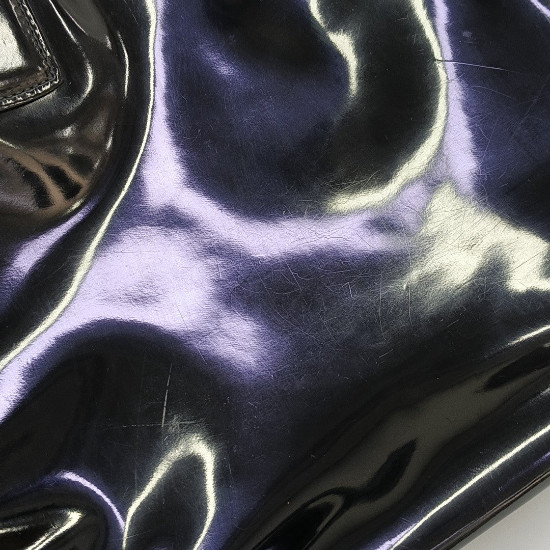 Patent Leather Tote Bag Black