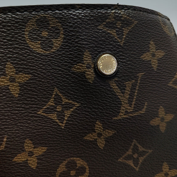 MONTAIGNE MM Monogram Coated Canvas Brown