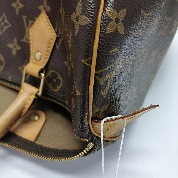 SPEEDY 30 Monogram Coated Canvas Brown