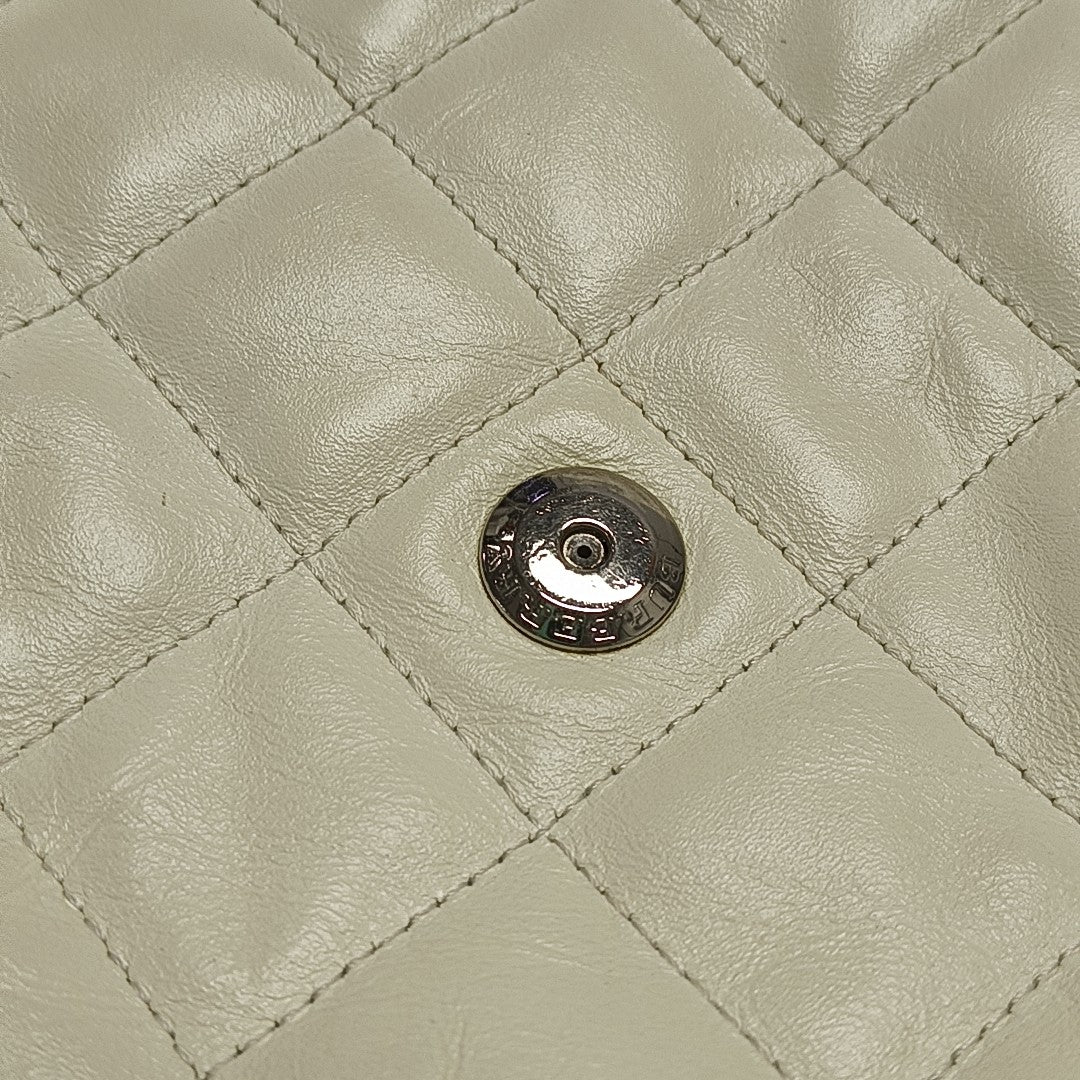 Quilted Calfskin Tote Bag White