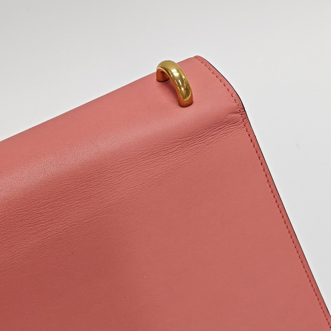 Calfskin Shoulder Bag Pink