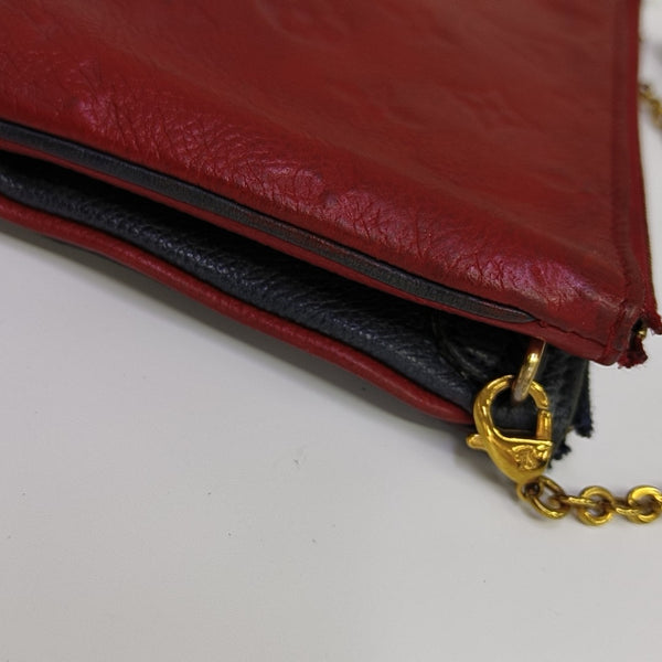 DOUBLE ZIP Monogram Calfskin Blue