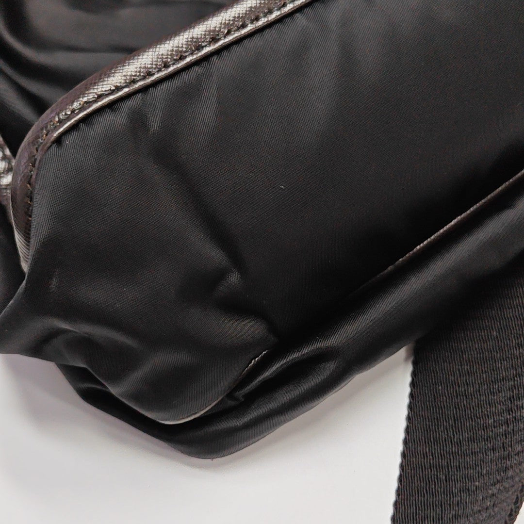 Nylon Shoulder Bag Black