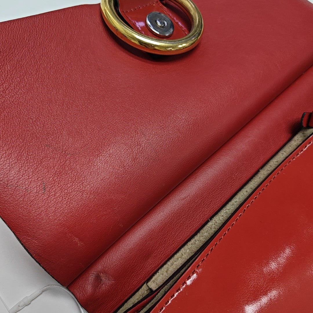 Faye Medium Patent Leather Red