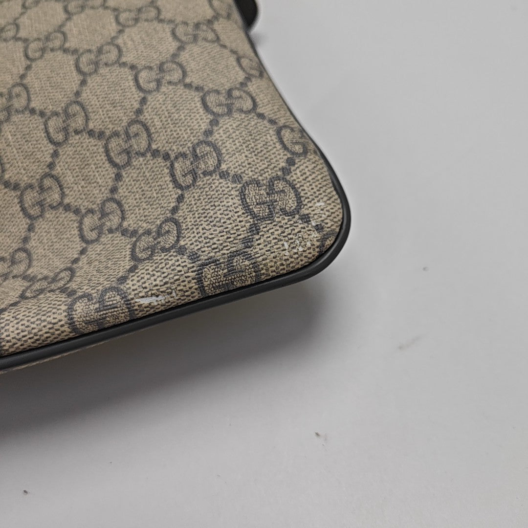 Messenger Monogram Coated Canvas Beige