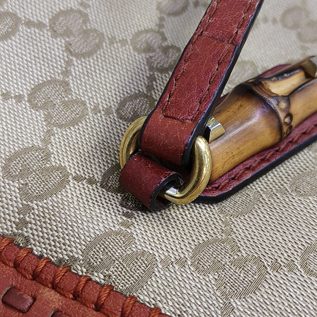 Monogram Canvas Tote Bag Beige