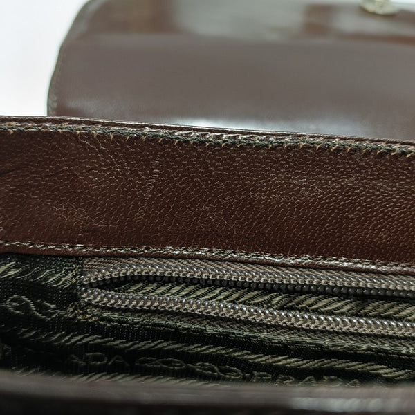 Calfskin Top Handle Bag Brown