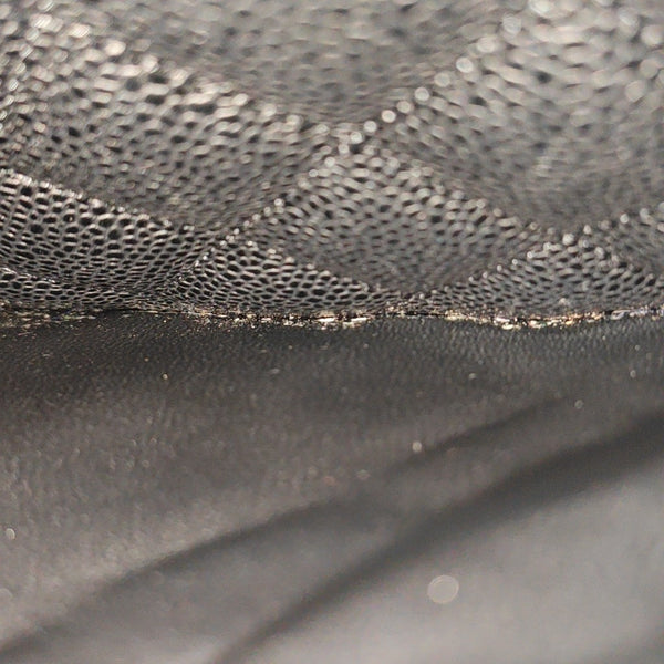 Quilted Grained Calfskin Shoulder Bag Large Black